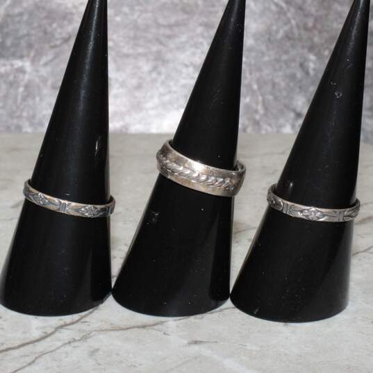 Assortment of 3 Sterling Silver Rings (Size 5.75-8.25) - 5.7g image number 3