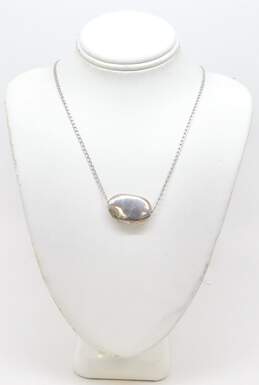 Sterling Silver Purple Glass Bean Shape & Corkscrew Chain Necklaces 45.1g alternative image