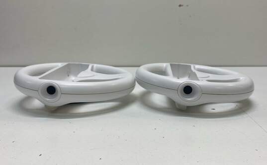 Set Of 2 Nintendo Wii Steering Wheels- White image number 6