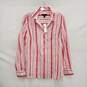 NWT J. Crew WM's Red & White Peppermint Long Sleeve Shirt Size 4 image number 1
