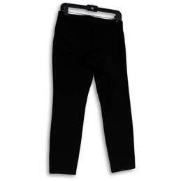 Womens Black Flat Front Slash Pockets Straight Leg Chino Pants Size 2 alternative image