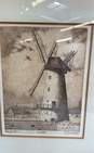 Wells Print of Windmill by P. Garbera Signed. Matted & Framed image number 5