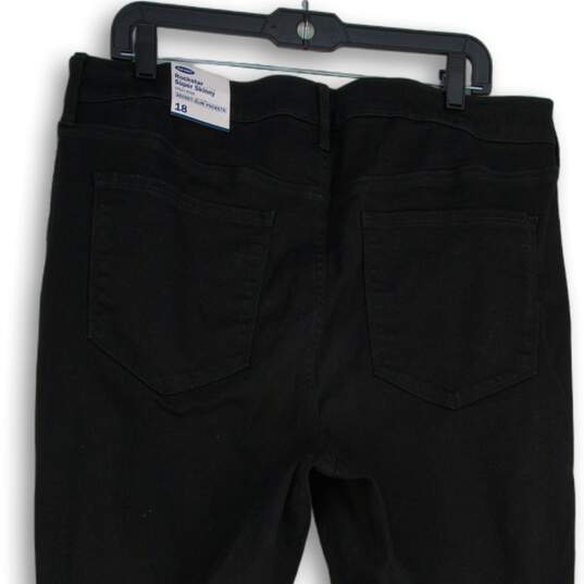 NWT Womens Black Rockstar Secret Slim Pockets High Rise Super Skinny Jeans Sz 18 image number 4