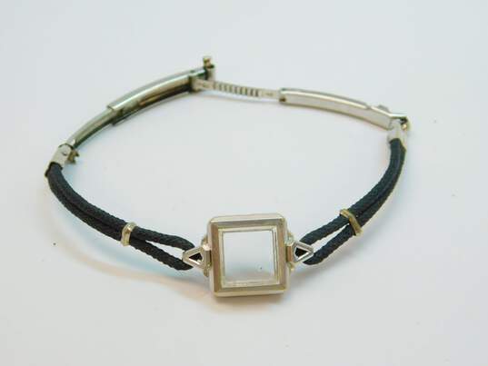 Ladies VTG Bulova 18K White Gold Case 23 Jewels Black Corded Wrist Watch 9.6g image number 14