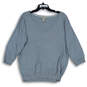 Womens Gray Long Sleeve V-Neck Stretch Tight-Knit Pullover Sweater Size XL image number 1