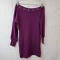 Bebe Off Shoulder Button Detail Midi Purple Dress Women's Small NWT image number 1