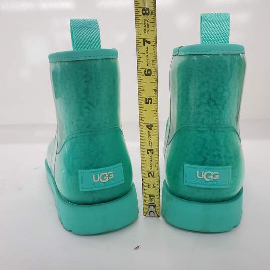 UGG Women's Classic Clear Mini Teal Waterproof Rain Boots Size 7 image number 4
