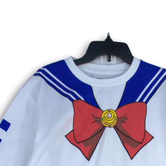 NWT Vans Womens Multicolor X Sailor Moon Crew Neck Long Sleeve Sweatshirt Size L image number 3