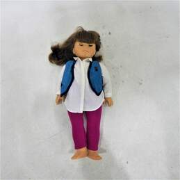 American Girl Doll Brown Hair Bangs Blue Eyes w/ 1995 Mix And Match Outfit