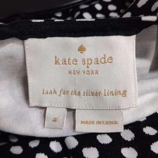 Kate Spade Women's Black White Polka Dot Dress Size 4 image number 5