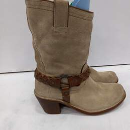 FRYE Carmen Women's Suede Braided Harness Western Boot Size 7.5 B alternative image