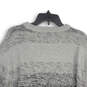 Womens Black Gray Long Sleeve Crew Neck Pullover Sweater Size X-Large image number 4