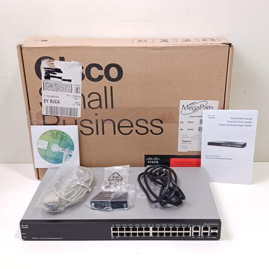 Cisco 24-Port 10/100 Managed Switch SF300-24 NEW In Open Box image number 1