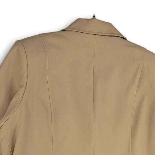NWT Womens Tan Long Sleeve Single Breasted Four Button Blazer Size 16 image number 2