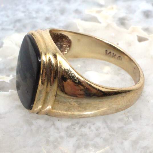 14K Yellow Gold Ring W/ Black Onyx image number 3