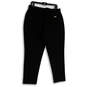 Womens Black Elastic Waist Pockets Stretch Pull-On Cropped Pants Size 1X image number 2