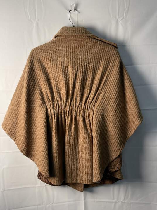 Guess Womens Camel Poncho Style Coat Size S image number 2