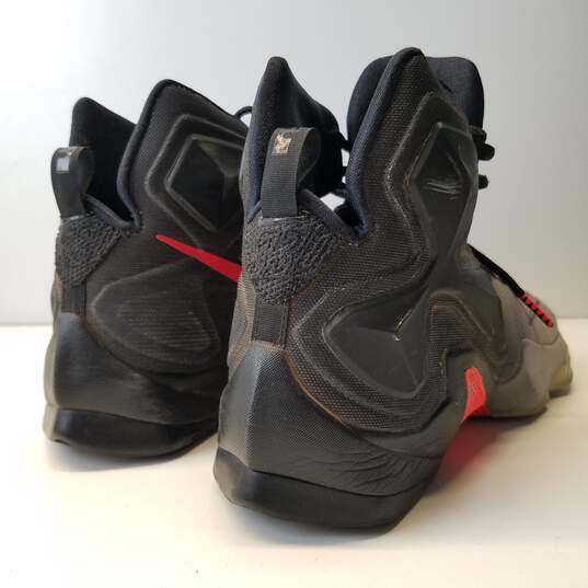 Nike LeBron 13 Men Black Grey On Court Basketball NBA Athletic Shoes 807219-060 - Size 10.5 image number 3