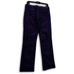 Womens Blue Corduroy Flat Front Slash Pocket Straight Leg Ankle Pants Sz 6 alternative image