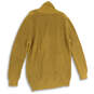 Mens Gold Long Sleeve Double Breasted Button Front Cardigan Sweater Sz 4XL image number 2