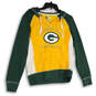 Womens Multicolor Green Bay Packers Pockets Football Pullover Hoodie Size M image number 1