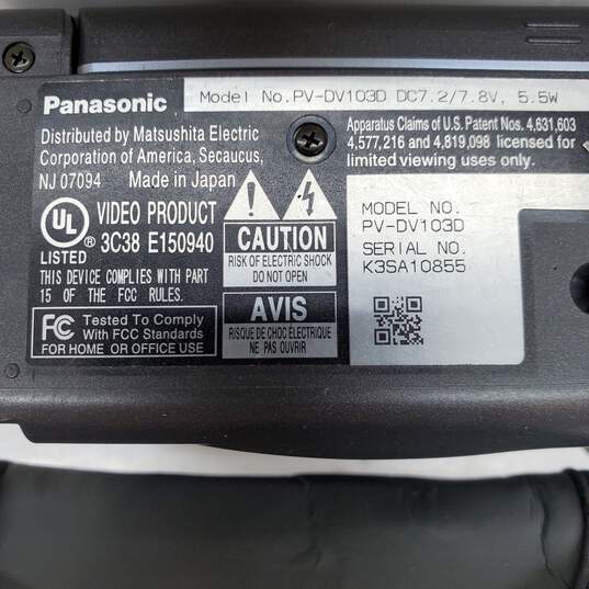 Panasonic PV-DV103D Mini DV Digital Video Movie Camera Camcorder image number 8