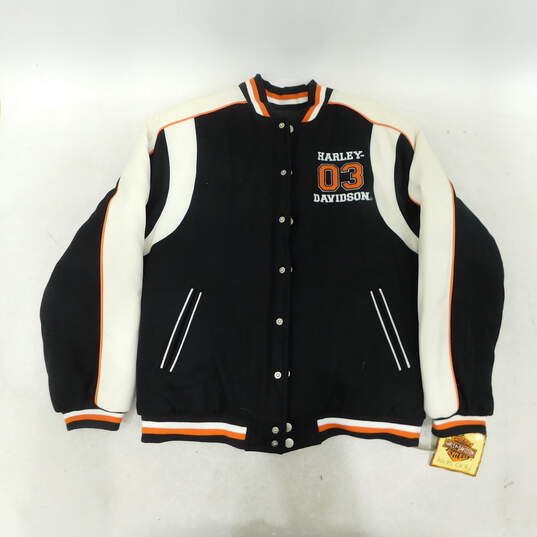 Harley-Davidson Bomber/Puffer Reversible Letterman Varsity Jacket Children's Size XL (18) W/ Tags image number 4