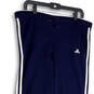 Womens Blue White Striped Elastic Waist Drawstring Track Pants Size Small image number 3