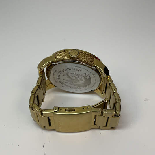 Designer Diesel DZ-1466 Gold-Tone Stainless Steel Round Analog Wristwatch image number 4