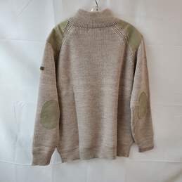 Hill Walker Oatmeal Wool Long Sleeve Quarter Zip Sweater Size Large - Tags Attached alternative image
