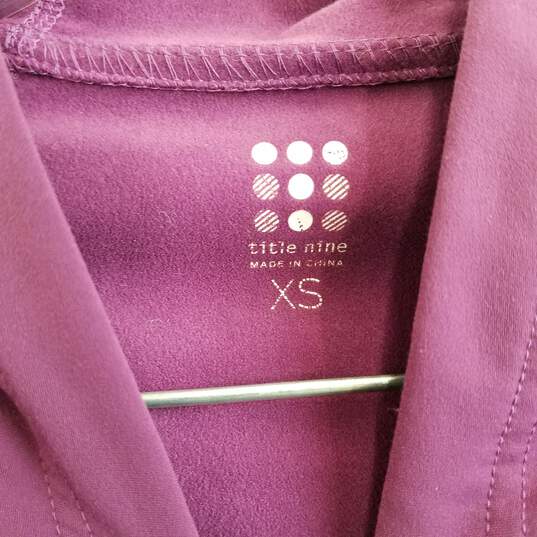 Title Nine women's purple hooded activewear dress XS image number 3