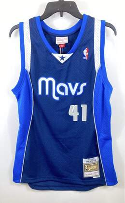 Mitchell & Ness Men Blue NBA Dallas Mavericks Dirk Nowitzki #41 Jersey M