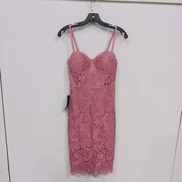 Women's bebe Pink Lacey Dress Sz 6 NWT