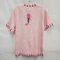 NWT VTG Quacker Factory WM's Pink Embroidered Summertime Short Sleeve Cardigan Size M image number 2