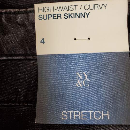 NY & Company Women Grey Jeans Sz 4 NWT image number 3