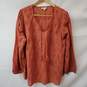 Style & Co Cotton Brown Blouse Women's 3X image number 1