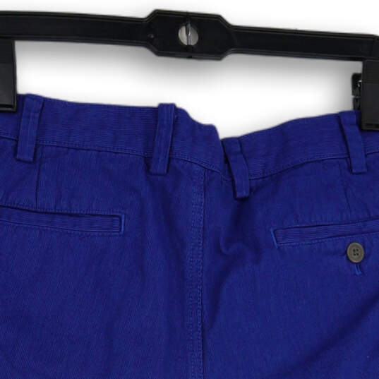 NWT Mens Blue Flat Front Slash Pocket Chino Shorts Size 35W image number 4