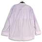 NWT Fortino Landi Mens Purple Band Collar Long Sleeve Dress Shirt Size 18/8.5 image number 2