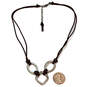 Designer Silpada 925 Sterling Silver Brown Leather Cord Pendant Necklace image number 3