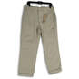 NWT Mens Gray Flat Front Cuffed Straight Leg Utility Chino Pants Size 30 image number 1