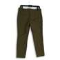 NWT Womens Green Devin Flat Front Pockets Straight Leg Ankle Pants Size 6P image number 2