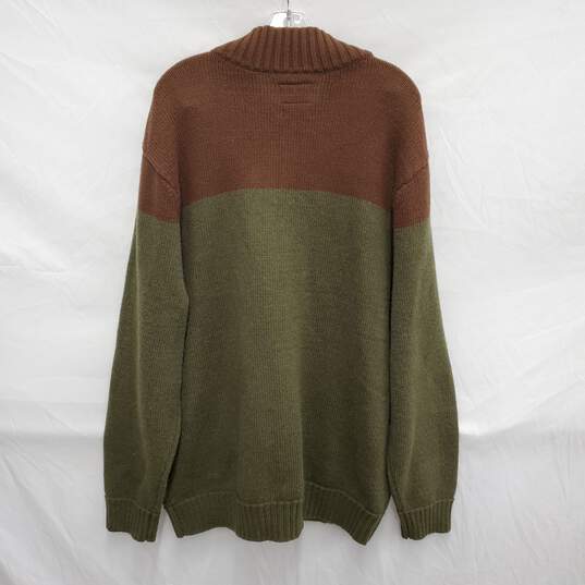 The North Face MN's Green & Brown Button & Full Zip Cardigan Sweater Size XXL image number 2