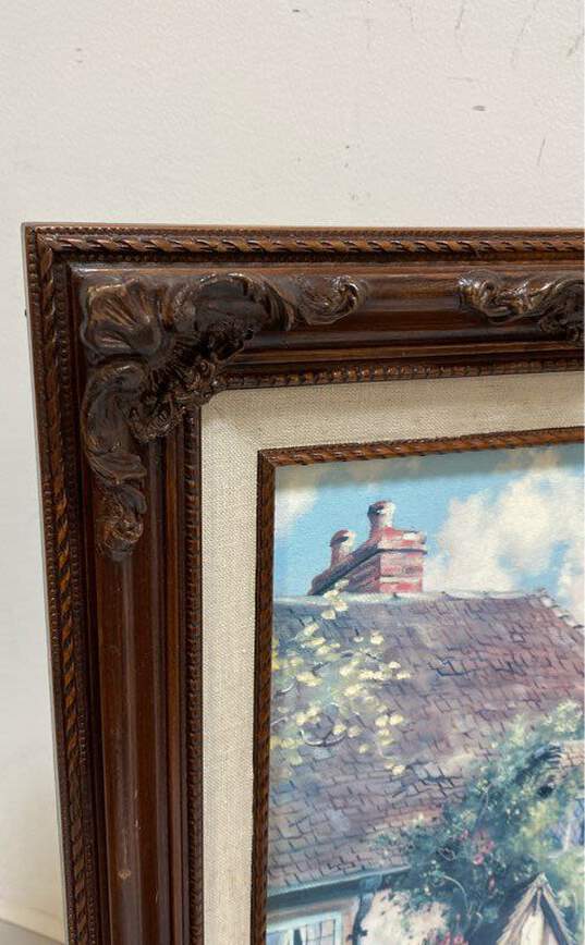 Byfleet Cottage Print Pastel by Marty Bell Signed. Farmhouse Matted & Framed image number 3