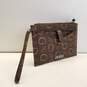Guess G Logo Brown Leather Wristlet Clutch Wallet image number 6