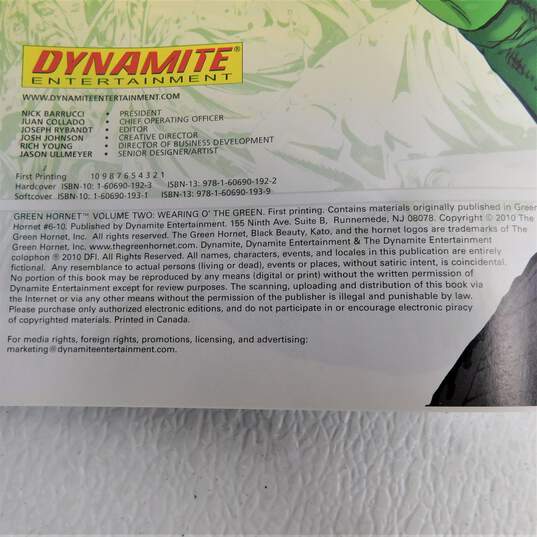 Dynamite 2010 Green Hornet Volumes 1 & 2 First Printing image number 5