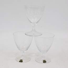 VTG Stonegate Germany Set of 3 Wooddale Clear Water Goblet Glasses