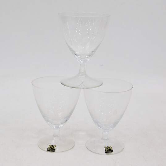VTG Stonegate Germany Set of 3 Wooddale Clear Water Goblet Glasses image number 1