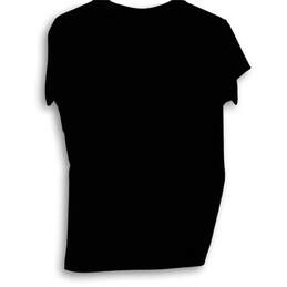 Womens Black Azucaa Aa Short Sleeve V-Neck Pullover Graphic T-Shirt Size L alternative image