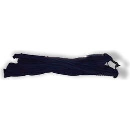 Womens Blue Sleeveless V Neck Side Slit Stretch Maxi Dress Size 16 alternative image