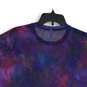 NWT Athleta Womens Purple Blue Mesh Relaxed Fit Oversized Pullover T-Shirt Sz M image number 4